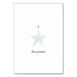 5点、番号カスタムのフラッシュカード テーブルナンバー