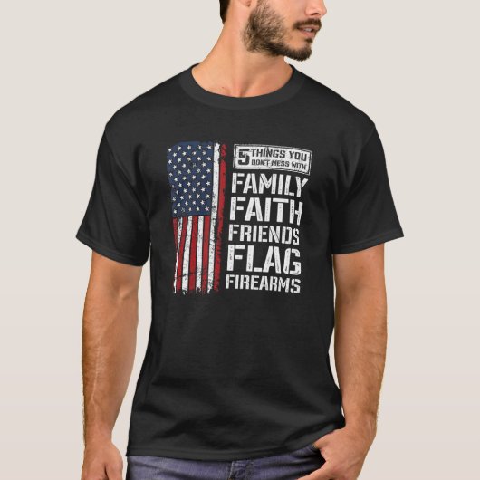 5物事は混乱しない、家族信仰の友人Fla Tシャツ (正面)