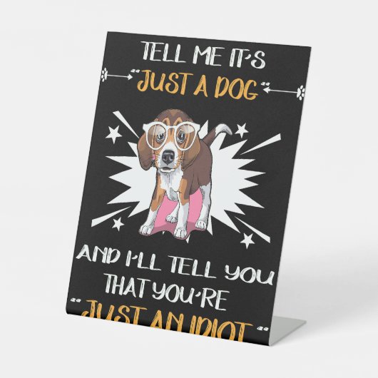 5犬のみ – 単なる馬鹿 台座サイン (正面)