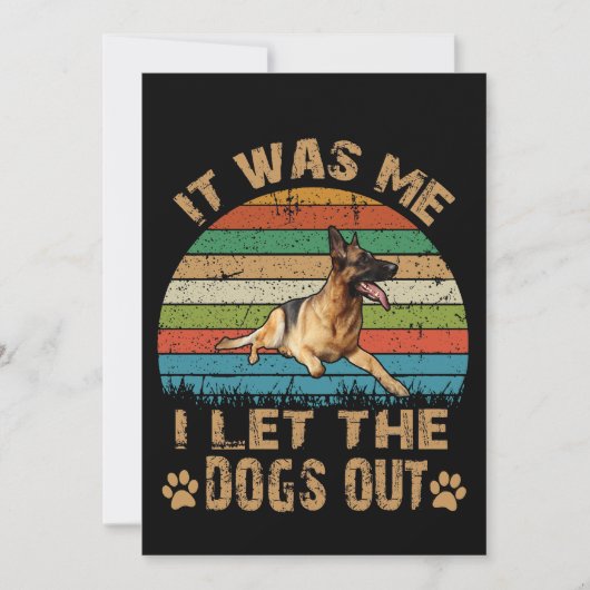 5犬を放したのは私だヴィンテージ サンキューカード (正面)