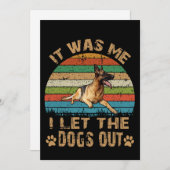 5犬を放したのは私だヴィンテージ サンキューカード (正面/裏面)