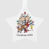 5犬アクリルオーナメントのスティックフィギュア オーナメント (裏面)