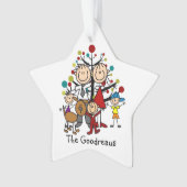 5犬アクリルオーナメントのスティックフィギュア オーナメント (正面)