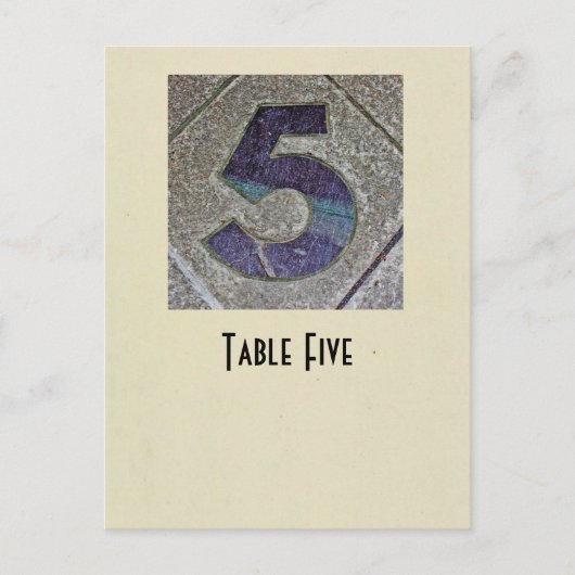 5番テーブルカード ポストカード (正面)