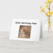 "5番目の誕生日の髪" カード (黄色い花)