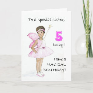 5番目の誕生日カード(姉妹用) カード