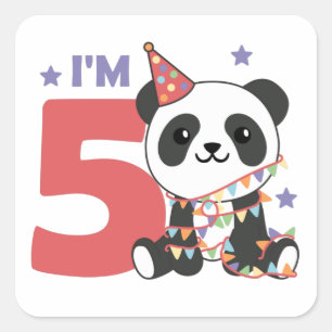 5番目の誕生日パダ子供へ5年スクエアスティック スクエアシール