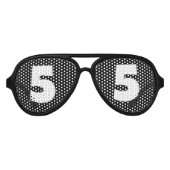 5番目の誕生日年齢5パーティーキッズサングラス アビエーターサングラス (正面)