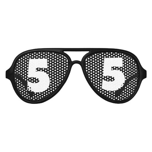 5番目の誕生日年齢5パーティーキッズサングラス アビエーターサングラス (正面)