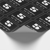 5番目の誕生日:インスパイアアールデコの「5」の外観と名前 ラッピングペーパー (角)