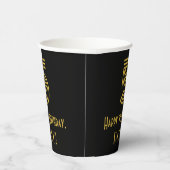 5番目の誕生日:インスパイアアールデコの「5」の外観と名前 紙コップ (右)