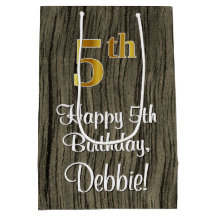 5番目の誕生日:エレガントフェイク金ゴールドの外観#、フェイク木材