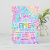 5番目の誕生日・プール・パーティーへのダイブ 招待状 (スタンド正面)