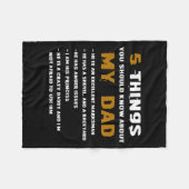 5私のパパ フリースブランケット (正面(横))