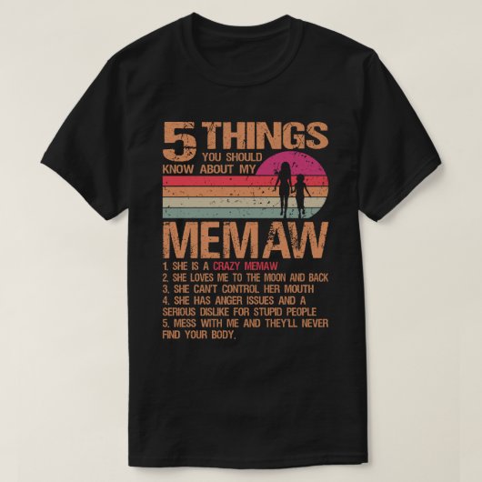 5私のMemaw母D Tシャツ (デザイン正面)
