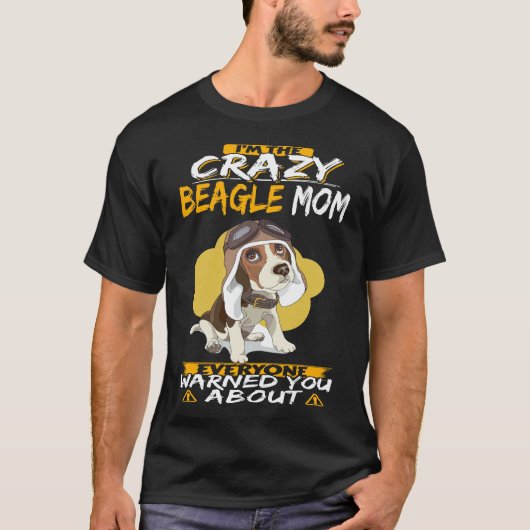 5私はビーグル熱狂するママ Tシャツ (正面)