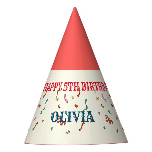 5素晴らしTHバースデーパーティーサーカステーマ パーティーハット (正面)