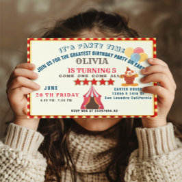 5素晴らしTHバースデーパーティーサーカステーマ 招待状