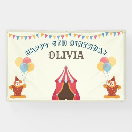 5素晴らしTHバースデーパーティーサーカステーマ 横断幕 (横)