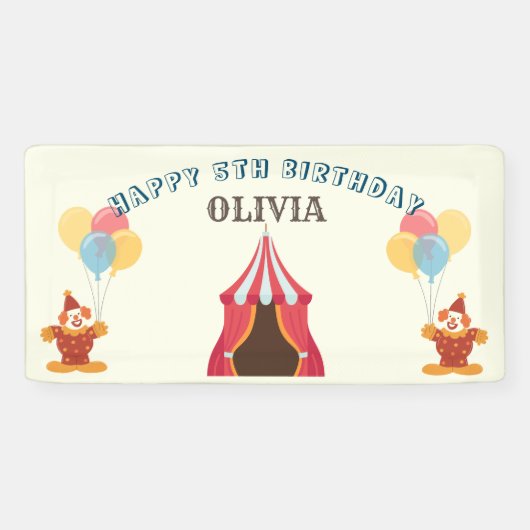 5素晴らしTHバースデーパーティーサーカステーマ 横断幕 (横)