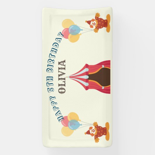 5素晴らしTHバースデーパーティーサーカステーマ 横断幕 (縦)