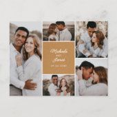 5素朴フォトクラフフェイク紙結婚式招待状 ポストカード (正面)