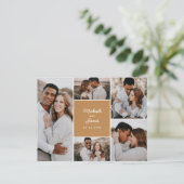 5素朴フォトクラフフェイク紙結婚式招待状 ポストカード (スタンド正面)