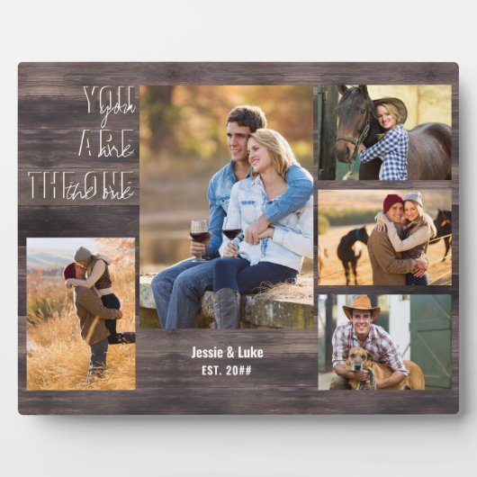 5素朴フォトコラージュあなたが一つの木材 フォトプラーク (正面)