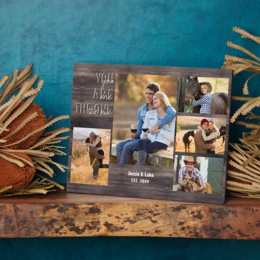 5素朴フォトコラージュあなたが一つの木材 フォトプラーク (側面)