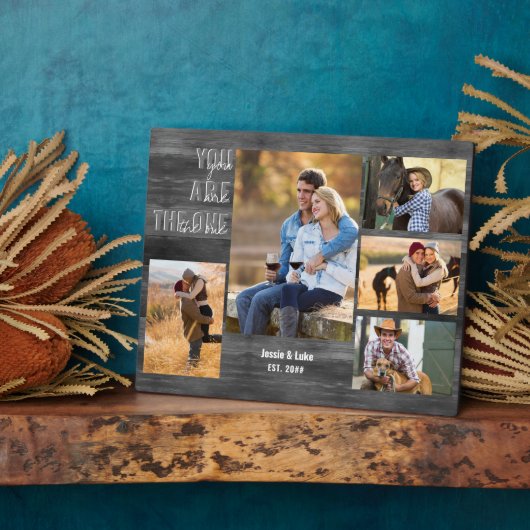 5素朴フォトコラージュあなたが一つの灰色の木 フォトプラーク (側面)