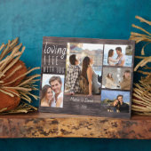 5素朴フォトコラージュ愛の生活あなたと |木材 フォトプラーク (側面)