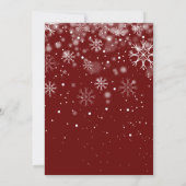 5素朴写真コラージュ緑のバーガンディのクリスマス シーズンカード (裏面)