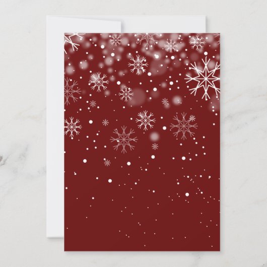 5素朴写真コラージュ緑のバーガンディのクリスマス シーズンカード (裏面)