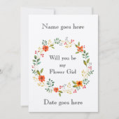 5素朴時間365日、私のフラワー·ガールの招待を受けてください。 招待状 (正面)