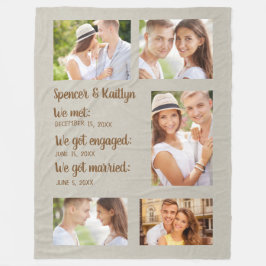 5組のフォトカップルが婚約した結婚した会 フリースブランケット