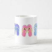 5組のフリップフロップのマグ及び飲み物用品 コーヒーマグカップ (中央)