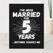 5結婚したおもしろい年結婚5周年 カード (正面)