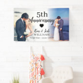 5結婚周年記念カスタム2フォトコラージュ 横断幕 (インサイチュ)
