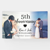 5結婚周年記念カスタム2フォトコラージュ 横断幕 (横)