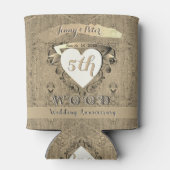 5結婚周年記念「ウッド」ベバレッジクーラー 缶クーラー (裏面)