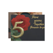 5結婚周年 カード (正面/裏面インサイチュ)