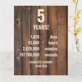 5結婚周年 カード (黄色い花)