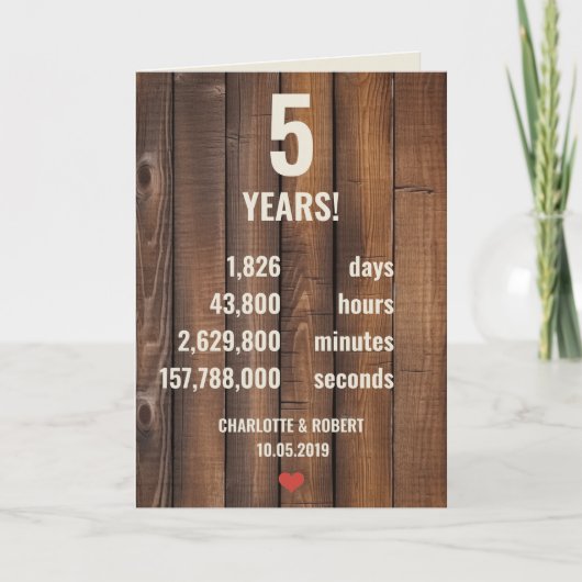 5結婚周年 カード (正面)