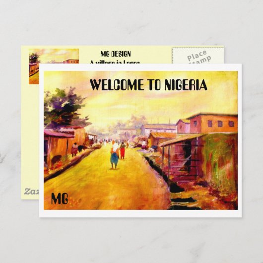 5絵を描部のコピー、ナイジェリアへようこそ， MG ポストカード (正面/裏面)