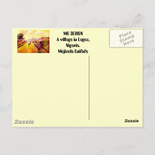 5絵を描部のコピー、ナイジェリアへようこそ, MG ポストカード (裏面)