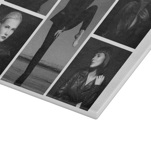 5編集可能なフォトコラージュ カッティングボード (角)