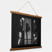 5編集可能なフォトコラージュ 吊り下げ型タペストリー (傾斜あり)
