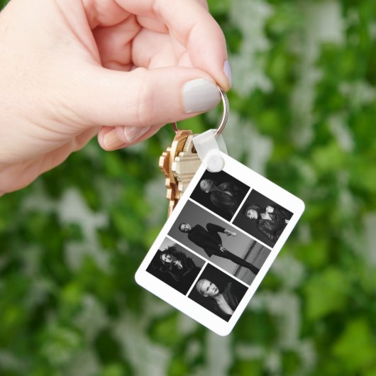 5編集可能フォトコラージキーチェーン キーホルダー (手)