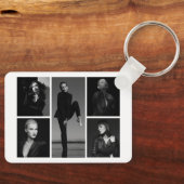 5編集可能フォトコラージキーチェーン キーホルダー (正面)