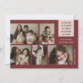 5自然フォトコラージュ年レビューのクリスマスワイン シーズンカード (正面)